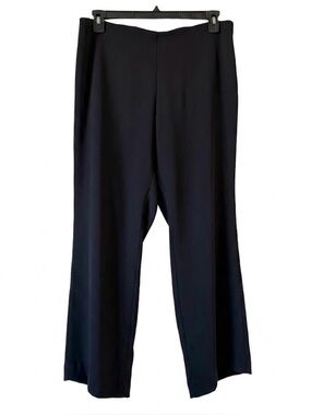 Eileen Fisher Recycled Wide Leg Pants Black Size 12 Minimalist Lagenlook